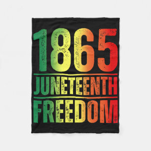 1865 Women Men Juneteenth Freedom African American Fleece Blanket