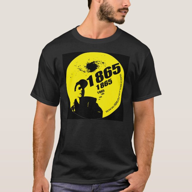 1865 Yellow on Black T-Shirt (Front)