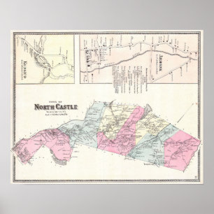 1867 Map. Armonk, Westchester County, New York Poster