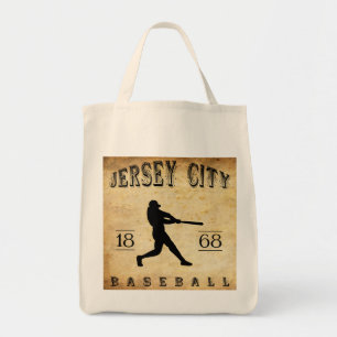 1868 Jersey City New Jersey Baseball Tote Bag