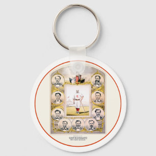 1869 Red Stockings Key Ring