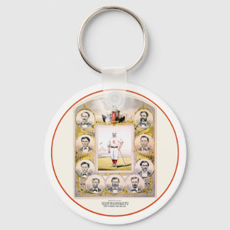 1869 Red Stockings Key Ring