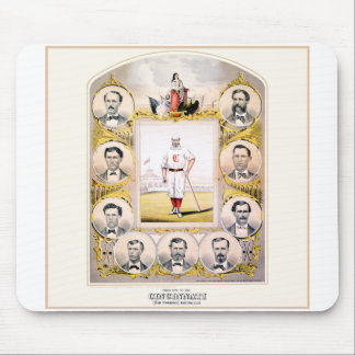 1869 Red Stockings Mouse Mat