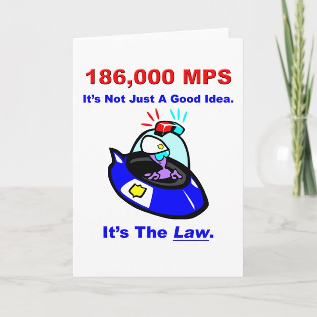 186,000 MPS Greeting Card (Front)