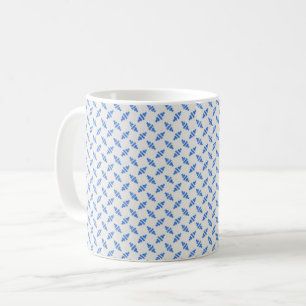 1870s Blue and White Calico 1 Coffee Mug