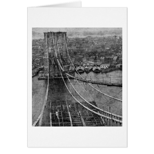 1870s New York City Brooklyn Bridge Construction (Front)