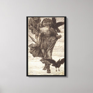 1871 Odin, Norse God of War Canvas Print