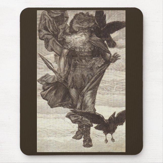 1871 Odin, Norse God of Wisdom Mouse Mat (Front)