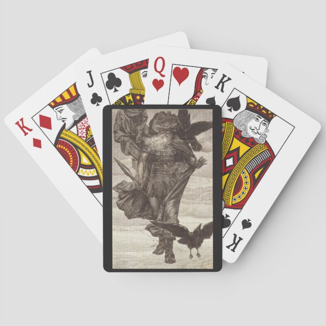 1871 Odin, Norse God of Wisdom Playing Cards (Back)