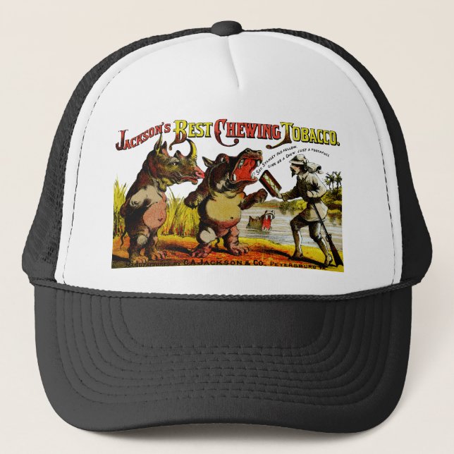 1871 Vintage Chewing Tobacco Ad Trucker Hat (Front)