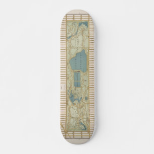 1875 Map of Central Park Poster Skateboard