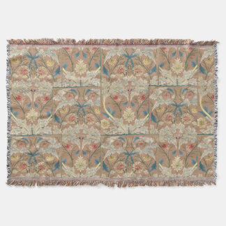 1875 Vintage William Morris Floral Embroidery Throw Blanket