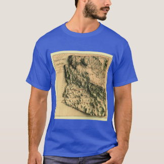 1876 Arizona Relief Map digitallyrendered T-Shirt