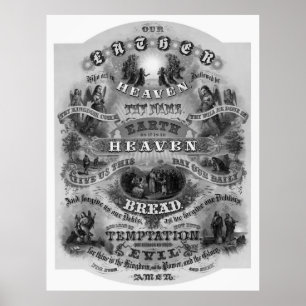 1876 LORD'S PRAYER POSTER