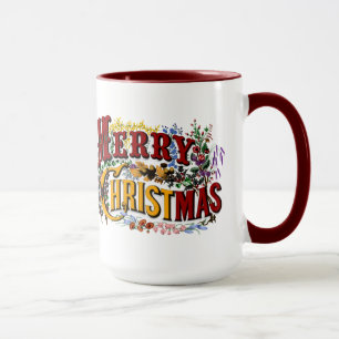 1876 Merry Christmas Colourful Mug