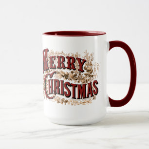 1876 Merry Christmas Gold Mug