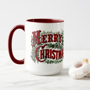 1876 Merry Christmas Green Mug