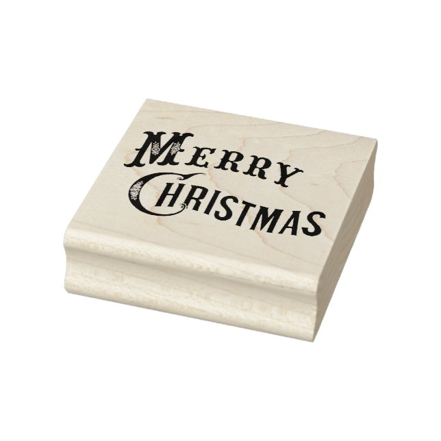 1876 Merry Christmas Rubber Stamp (Stamp)