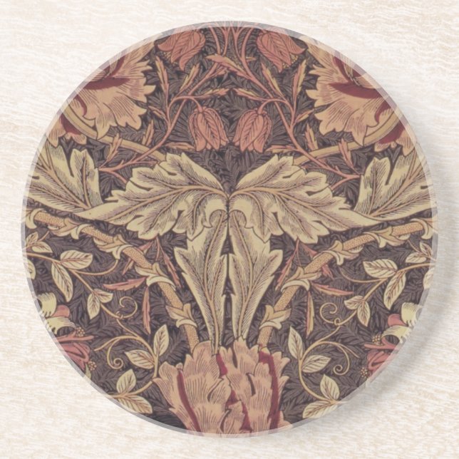 1876 Vintage William Morris Honeysuckle Coaster (Front)