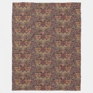 1876 Vintage William Morris Honeysuckle Fleece Blanket