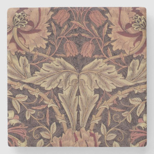 1876 Vintage William Morris Honeysuckle Stone Coaster
