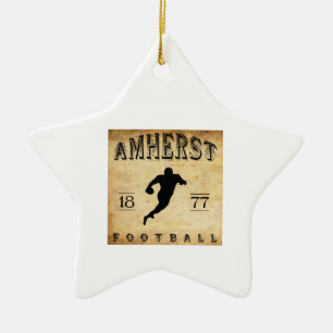 1877 Amherst Massachusetts Football Ceramic Tree Decoration