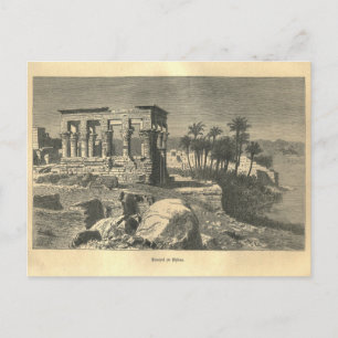 1877 Print Temple of Philae, The Earth and its Peo Postcard