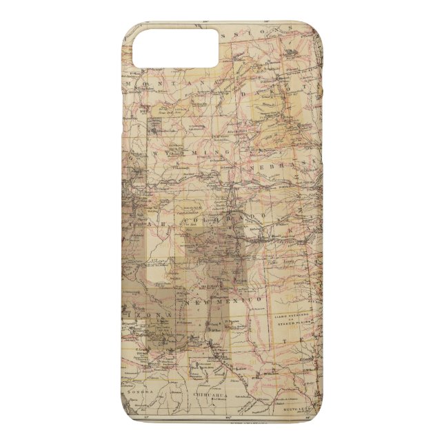 1878 Progress Map of The US Geographical Surveys 2 Case-Mate iPhone Case (Back)