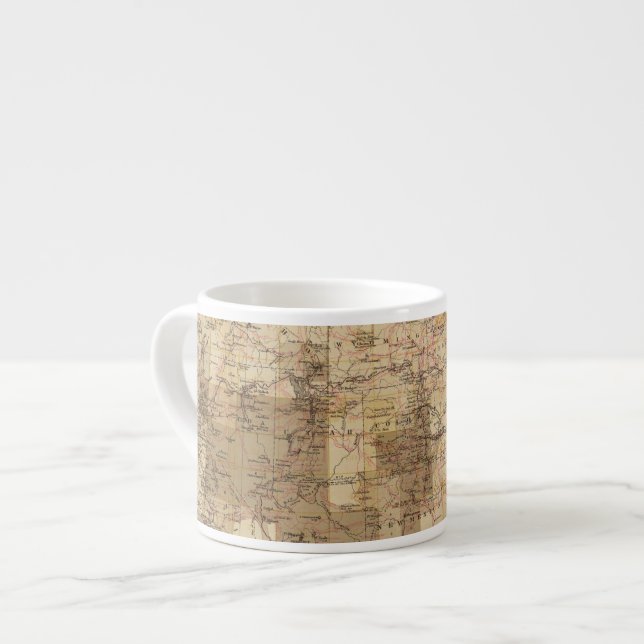 1878 Progress Map of The US Geographical Surveys 2 Espresso Cup (Front Left)