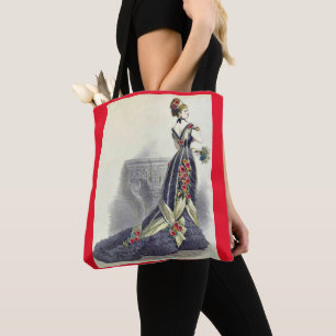 1879 ball gown fashion print tote bag