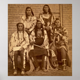 1879 Crow Indian Chiefs Fargo Dakota Territory Poster