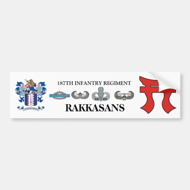 187th bumper sticker (Front)
