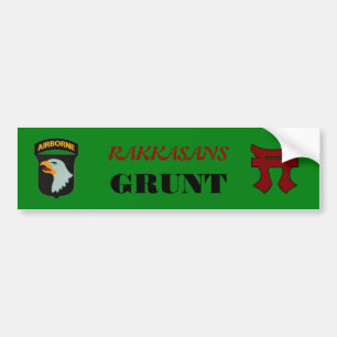 187TH INFANTRY RAKKASANS GRUNT BUMPER STICKER