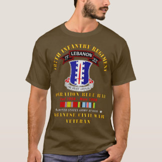 187th Infantry Regiment TF 201 Lebanon w AFEM SVC T-Shirt