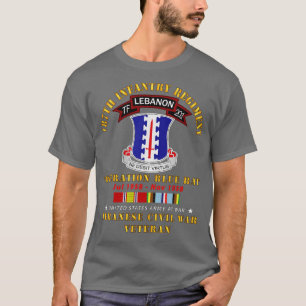 187th Infantry Regiment TF 201 Lebanon w AFEM SVC T-Shirt