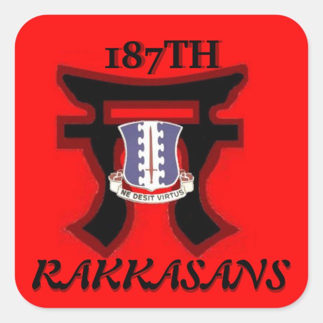 187TH Infantry Torri Design Stickers (Front)