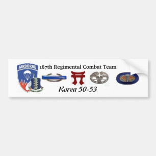 187th Regimental Combat Team Korea Bumper Sticker