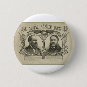 1880 Garfield - Arthur 6 Cm Round Badge