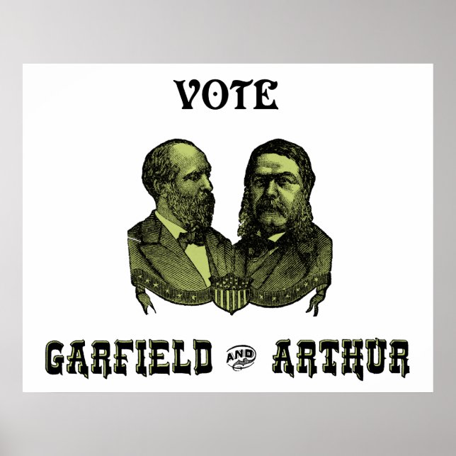 1880 Vote Garfield and Arthur, green Poster (Front)