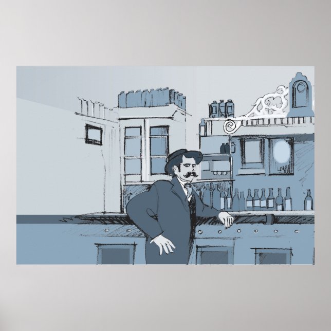 1880's bar scene - left poster (Front)