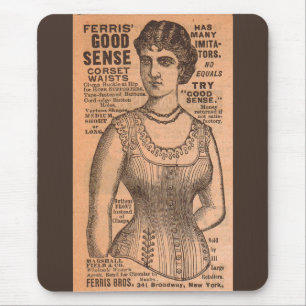 1880s Ferris Common Sense Corsets ad Mouse Mat