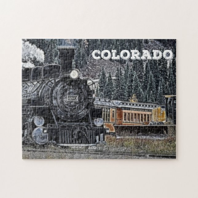 1881 Durango & Silvertown Narrow Gauge Railroad Jigsaw Puzzle (Horizontal)