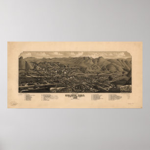 1882 Golden CO Birds Eye View Panoramic Map Poster