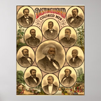 1883 Distinguished Coloured Men Poster
