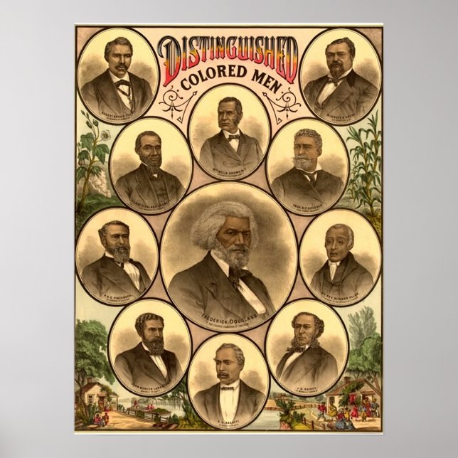 1883 Distinguished Coloured Men Poster (Front)