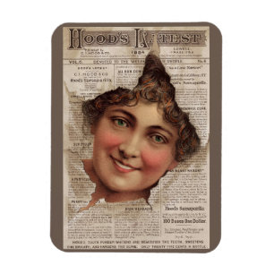 1884 Hood’s Tooth Powder trade card Magnet