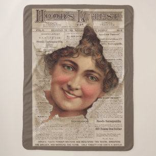 1884 Hood’s Tooth Powder trade card Sherpa Blanket