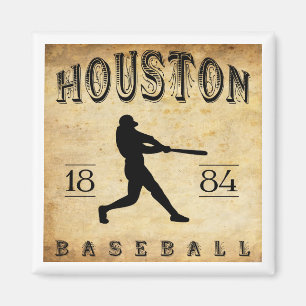 1884 Houston Texas Baseball Magnet