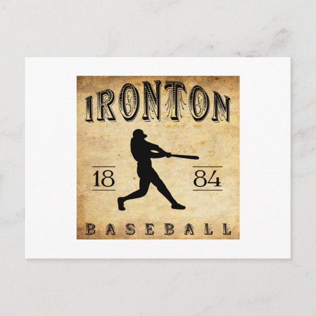 1884 Ironton Ohio Baseball Postcard (Front)