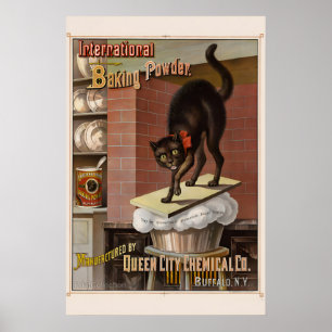 1885 Baking Powder Vintage Style Advertising Poster